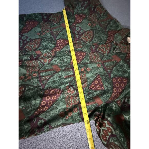 Vintage Expressions Worldwide Men's Abstract Long Sleeve Button Down Shirt Sz L - Picture 6 of 9